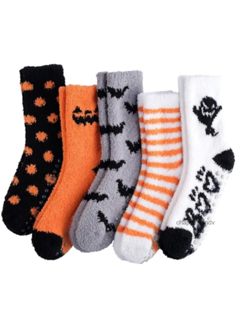 Fuzzy Slipper Socks with Grips Women Cozy Fluffy Plush